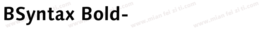 BSyntax Bold字体转换